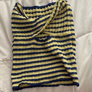 Micas Striped Yellow and Blue Knit Top
